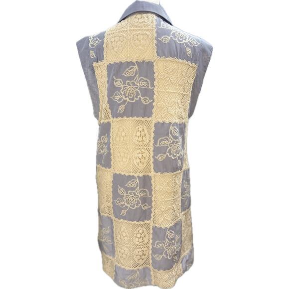 Jodifl Boho Patchwork Dress Size  Small Vintage Inspired Long‎ Sleeve Flowy Mini - Picture 2 of 7